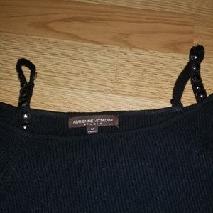 Studded sleeve sweater